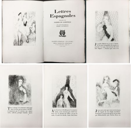 Livre Illustré Laurencin - J. de Lacretelle : LETTRES ESPAGNOLES. Avec 11 eaux-fortes de Marie Laurencin (1926)