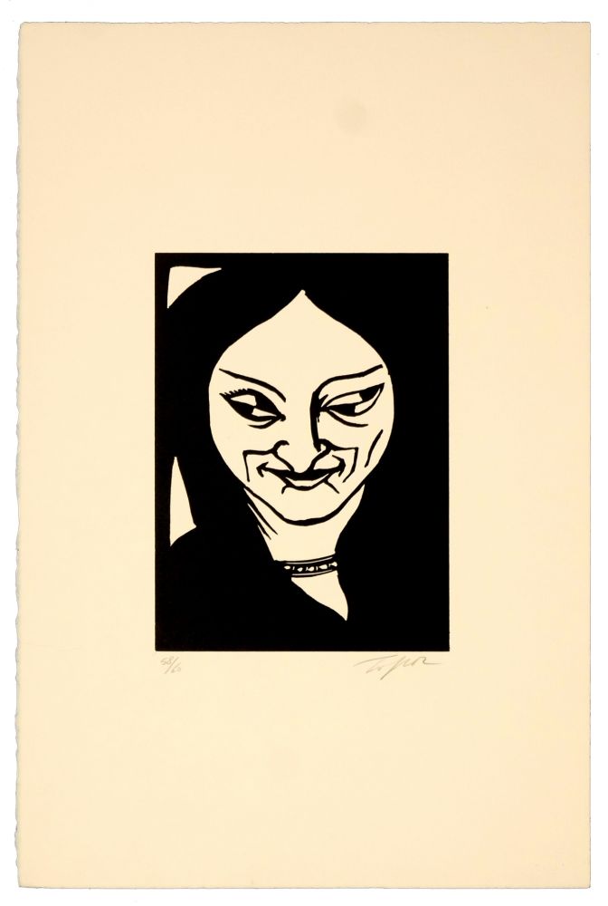 Linogravure Topor - J'ai tout en double III