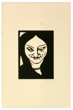 Linogravure Topor - J'ai tout en double III