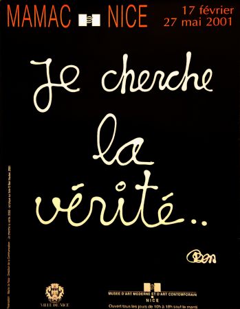 Affiche Vautier - '' Je Cherche la Vérité ''