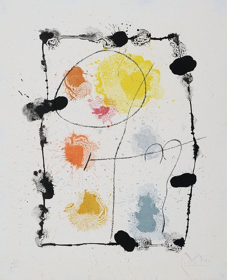 Lithographie Miró - Je travaille comme un jardinier (I work like a gardener), 1963