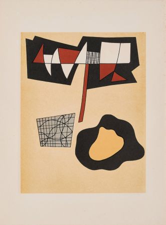 Lithographie Magnelli - Jean Arp - Alberto Magnelli - Sophie Taeuber, Aux Nourritures Terrestres, 1950 