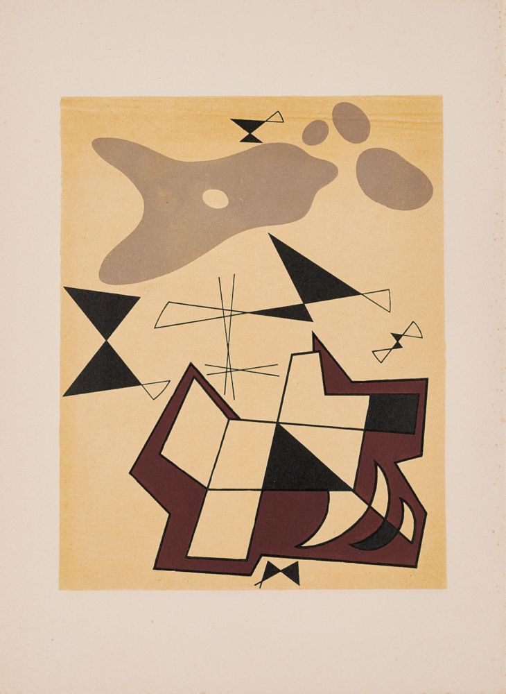 Lithographie Arp - Jean Arp - Alberto Magnelli & Sophie Taeuber-Arp, Aux Nourritures Terrestres, 1950 