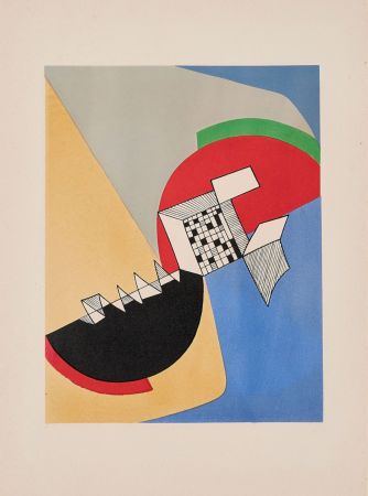 Lithographie Arp - Jean Arp - Sonia Delaunay - Alberto Magnelli, Aux Nourritures Terrestres, 1950 