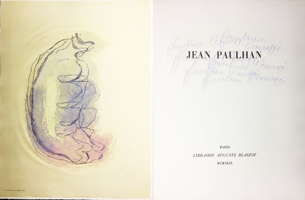 Livre Illustré Fautrier - Jean Paulhan : FAUTRIER L'ENRAGÉ (1949)