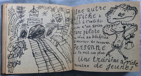 Livre Illustré Dubuffet - Jean PAULHAN : LA MÉTROMANIE ou les dessous de la capitale. Calligraphié et orné de dessins par son ami Jean Dubuffet.