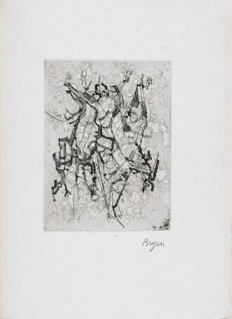 Livre Illustré Bryen - Jepeinsje. Poème et eau-forte de Camille Bryen (1955)