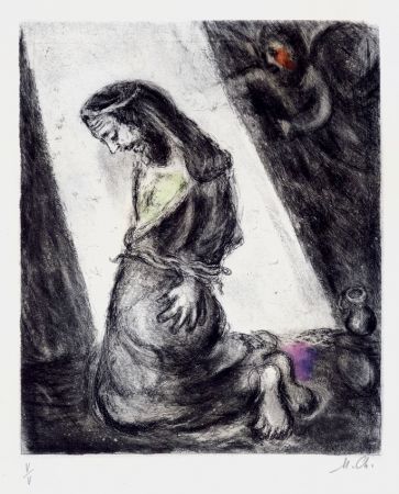 Gravure Chagall - Jeremiah in the Pit (from the Bible Series), 1958