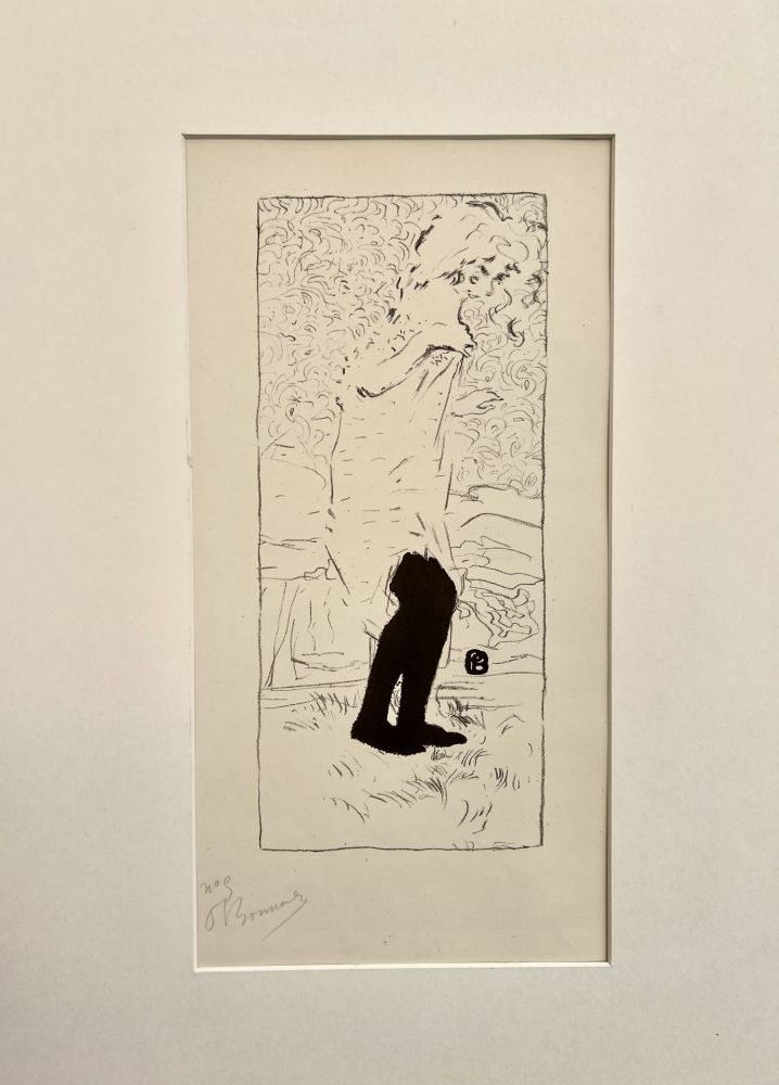 Lithographie Bonnard - Jeune femme aux bas noirs (1893)