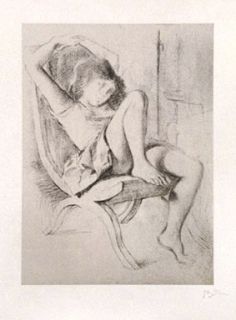 Lithographie Balthus - JEUNE FILLE