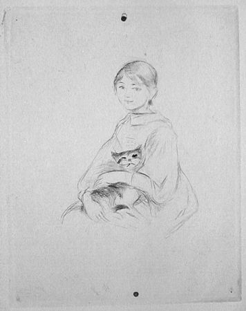 Pointe-Sèche Morisot - Jeune fille au chat