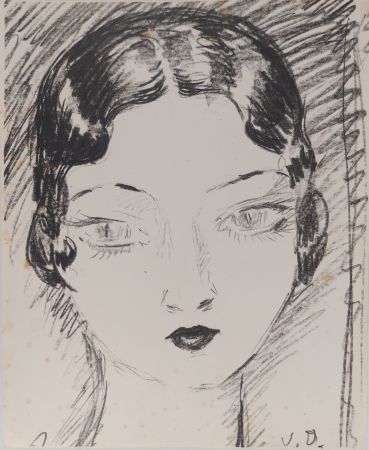 Lithographie Van Dongen - Jeune fille aux grands yeux