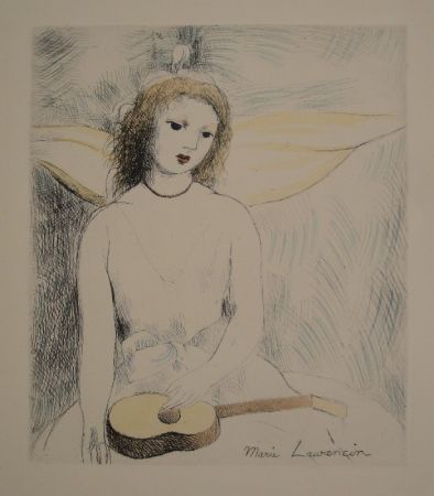 Gravure Laurencin - Jeune fille à la guitare