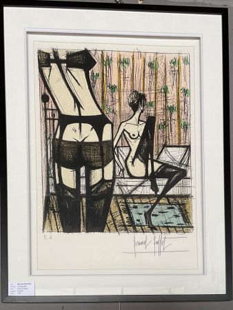 Lithographie Buffet - Jeux de dames IX