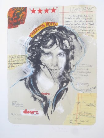 Lithographie Chambas - Jim Morrisson