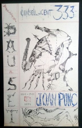 Affiche Ponç - Joan Ponç Dau al Set 1974