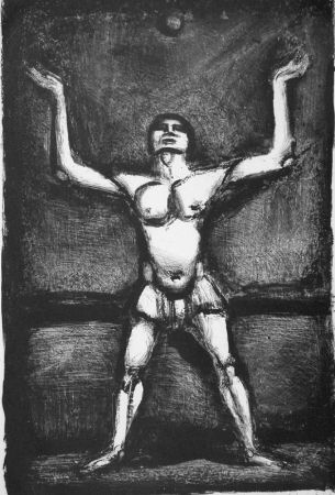 Lithographie Rouault - Jongleur