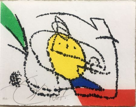 Livre Illustré Miró - Jordi de Sant Jordi : CHANSON DES CONTRAIRES. Une gravure signée de Joan Miró (1976).