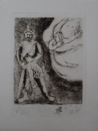 Gravure Chagall - Josué armé par l'éternel #RARE SECOND STATE