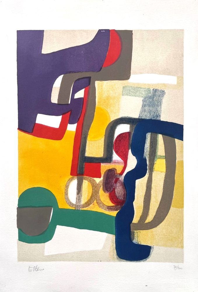 Lithographie Esteve - Jour de fête 