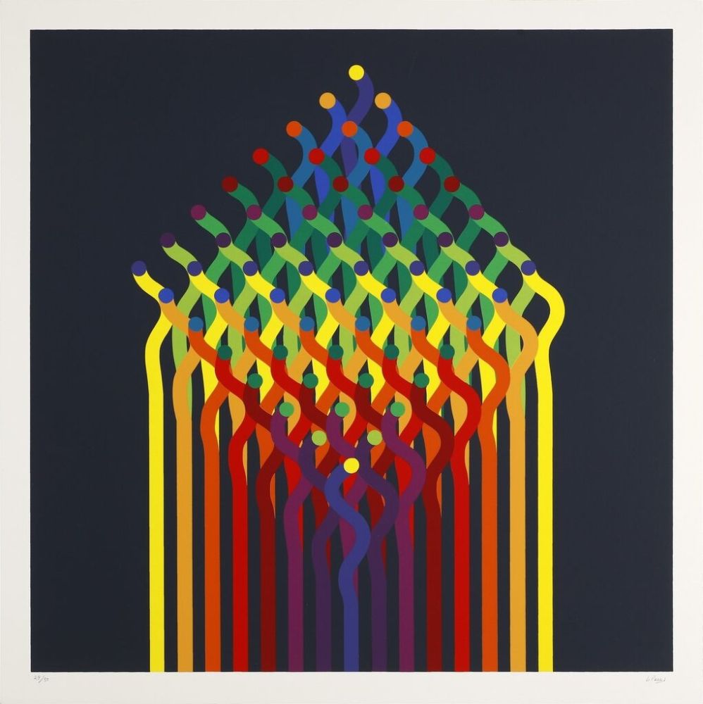 Sérigraphie Le Parc - Julio Le Parc (1928) - Coloured screen print on paper - 1997