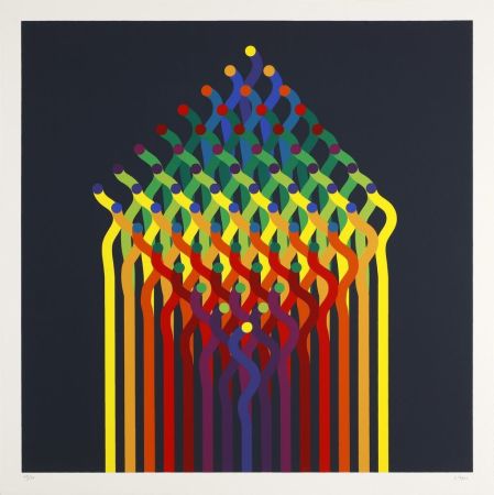 Sérigraphie Le Parc - Julio Le Parc (1928) - Coloured screen print on paper - 1997