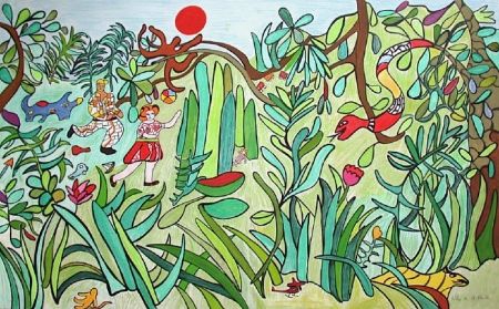 Lithographie De Saint Phalle - Jungle 2