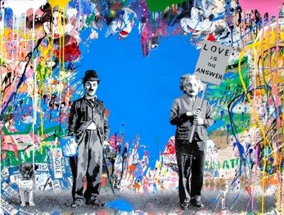 Sérigraphie Mr Brainwash - Juxtapose, 2018  
