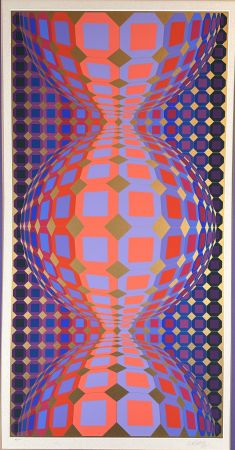Sérigraphie Vasarely - Kaaba III