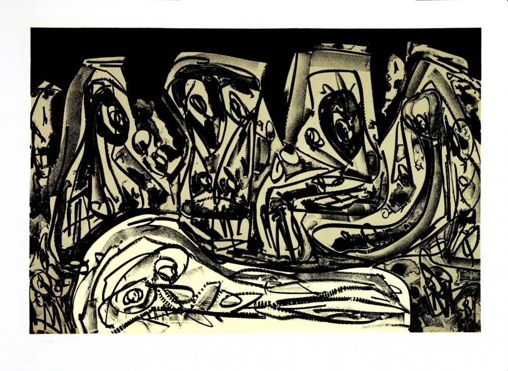 Lithographie Saura - Kafka - Tagebücher II