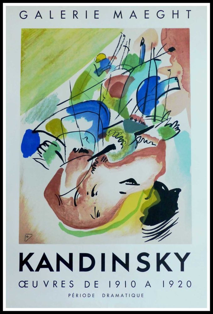 Affiche Kandinsky - KANDINSKY GALERIE MAEGHT IMPROVISATION ABSTRAITE 