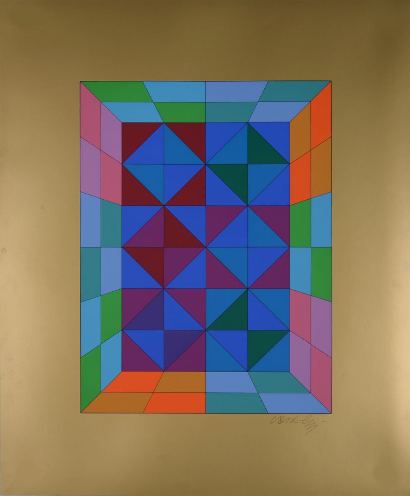 Sérigraphie Vasarely - Kapolna, 1974 - Hand-signed!