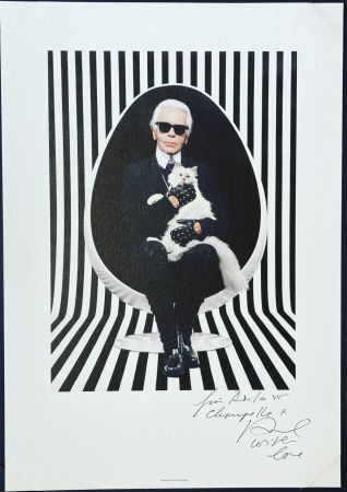 Aucune Technique Pierre Et Gilles - Karl Lagerfeld et Choupette, 2015