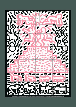 Lithographie Haring - Keith Haring: 'Pyramid' 1993 Offset-lithograph