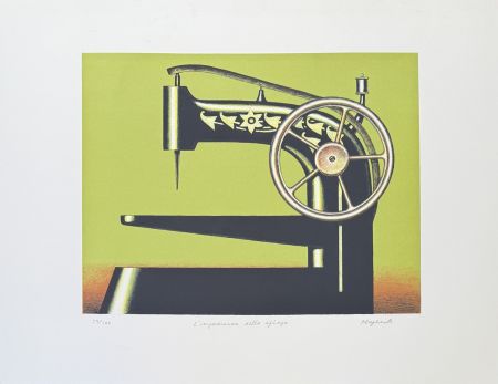 Lithographie Klapheck - Konrad Klapheck (1935) - Die Ungeduld der Sphinx - Colour lithograph on heavy wove paper - 1998