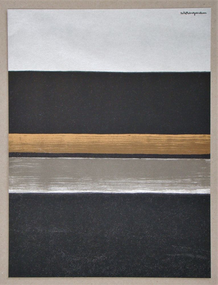 Lithographie Bergman - L 11 - 1970 Horizon noir
