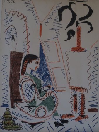 Lithographie Picasso -  l 'atelier de Cannes