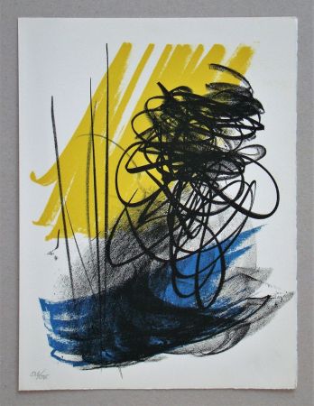 Lithographie Hartung - L différée - 2, 1964