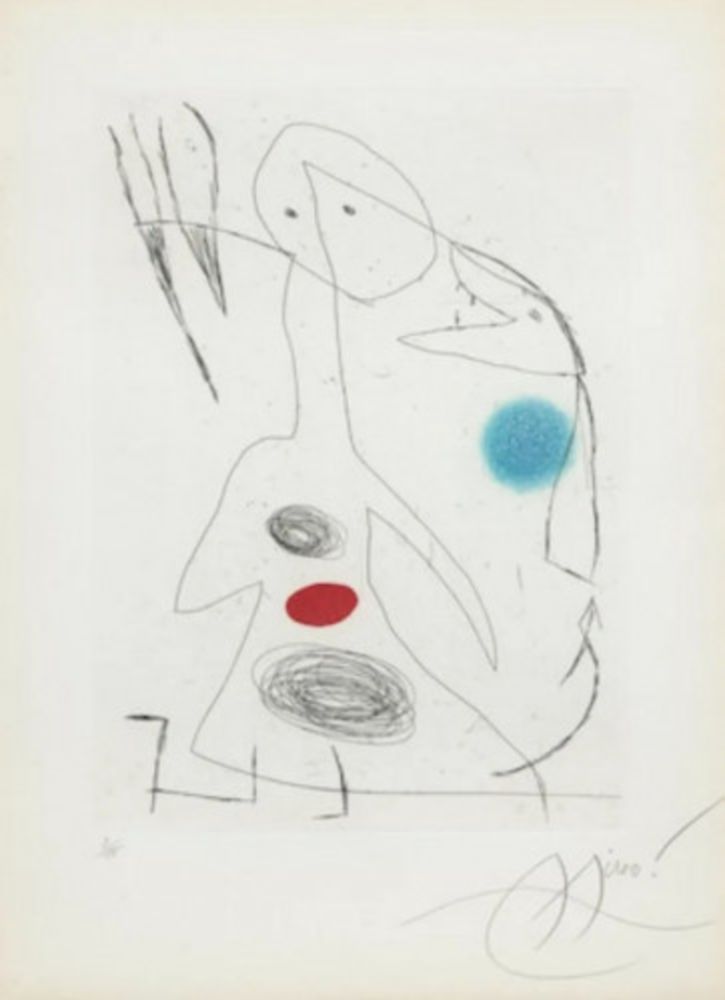 Eau-Forte Et Aquatinte Miró - L Ultime Menace