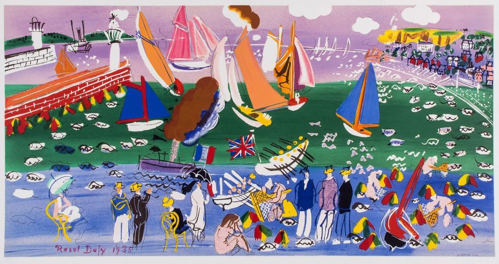 Lithographie Dufy - LA BAIE DE SAINTE-ADRESSE (1935).