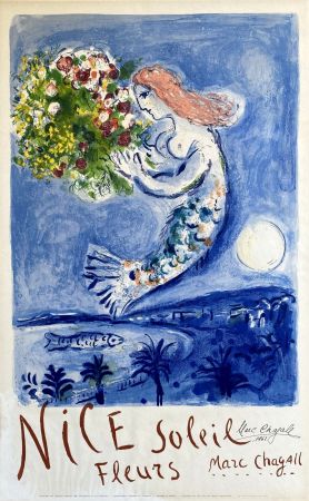 Lithographie Chagall - La Baie des Anges