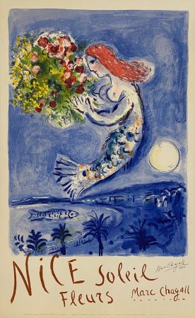 Lithographie Chagall - La Baie des Anges (The Bay of Angels)
