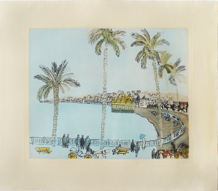 Gravure Dufy - La Baie des Anges à Nice