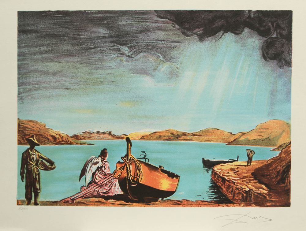 Lithographie Dali - LA BARCA DI SOLA