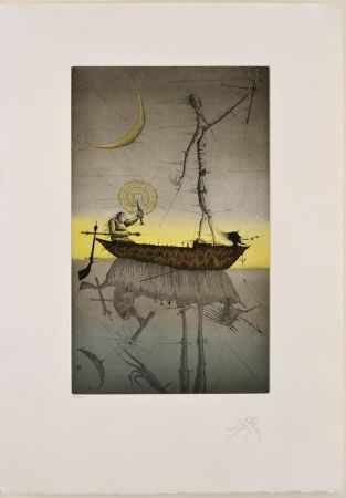 Eau-Forte Et Aquatinte Ponç - La barque, XV