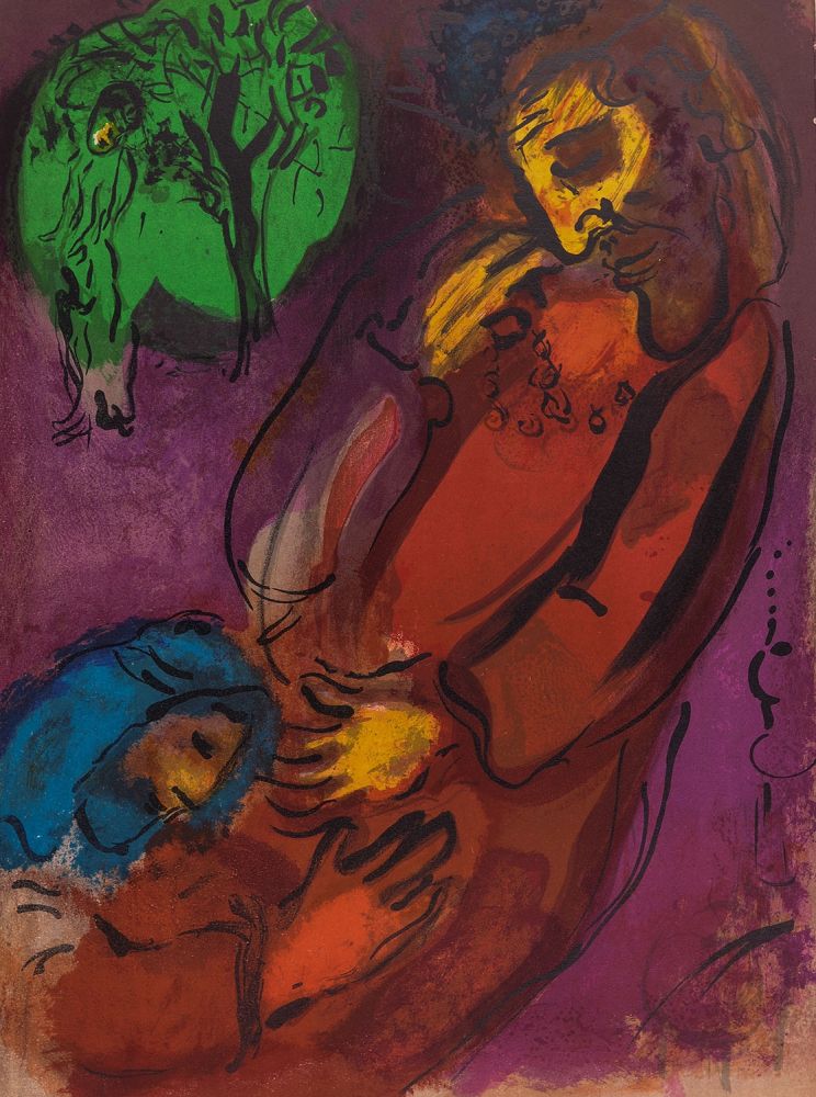 Lithographie Chagall - La Bible : David et Absalom, 1956