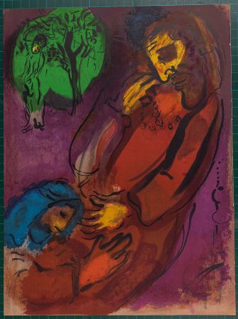 Lithographie Chagall - La Bible : David et Absalom, 1956