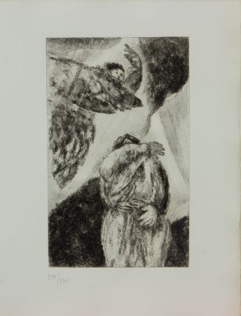 Gravure Chagall - LA BIBLE ( LA VISION D'ELIE )