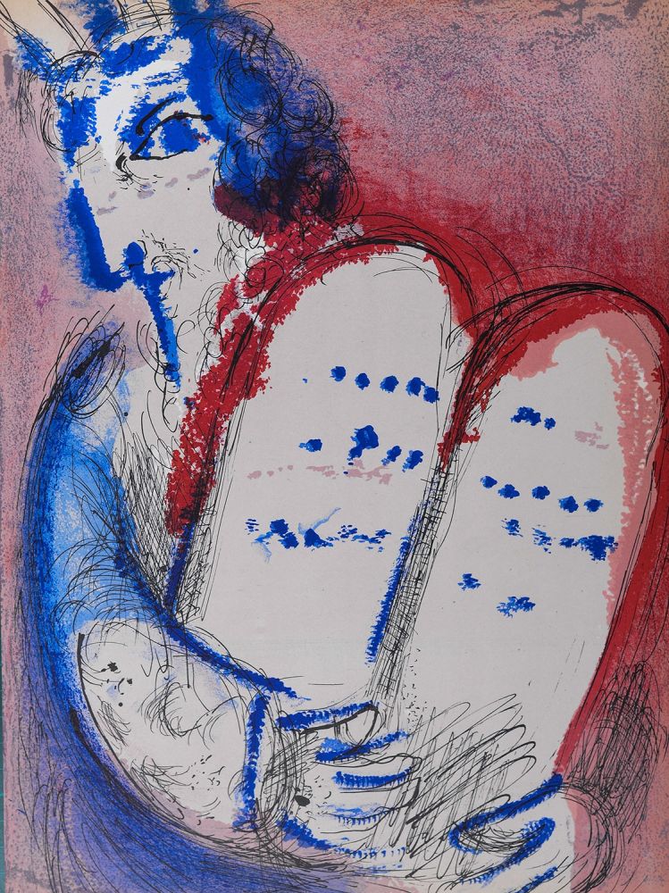 Lithographie Chagall - La Bible : Moïse, 1956