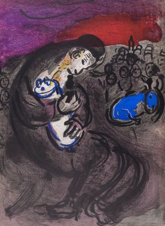 Lithographie Chagall - La Bible : Pleurs de Jérémie, 1956